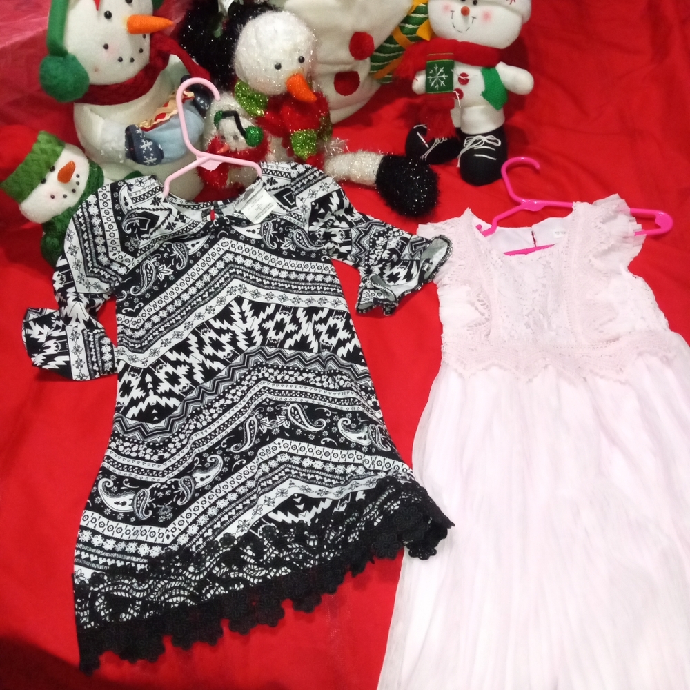 3t black rare edition dress3t and a 3t pleated pink dress both for $20